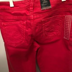 Silver Aiko Red Skinny Jeans